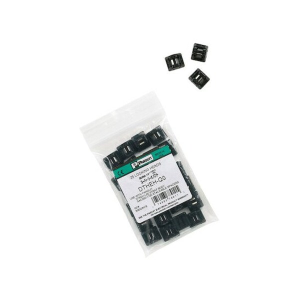 Panduit Cable Tie Heads, Extra-Heavy, Acetal, Bl - DTHEH-Q0