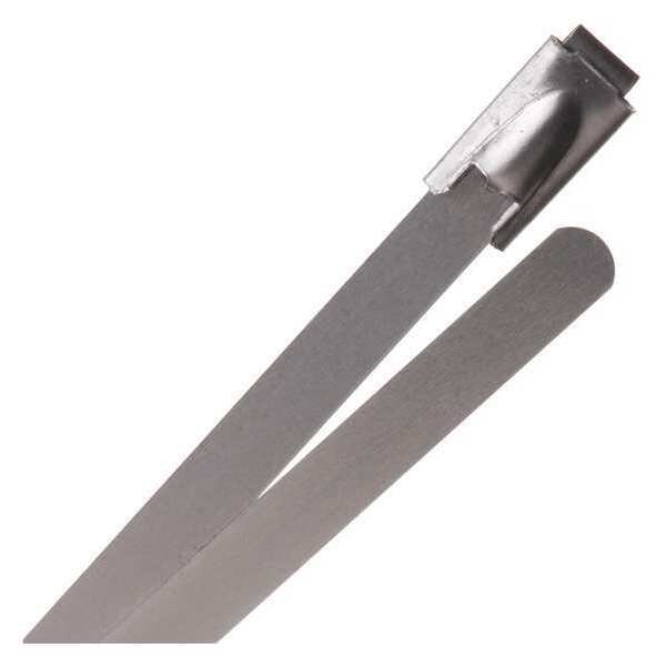 Techflex 20" L, Silver Metal Stainless Steel Cable Tie, Tensile Strength: 100 lb. - SSS20.0SV4