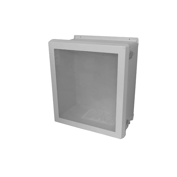 Vynckier Fiberglass Electrical Enclosures, 19.32 in H, 9.58 in D, 17.32 in W, NEMA 4X, Hinged - VJB1816HWPL2