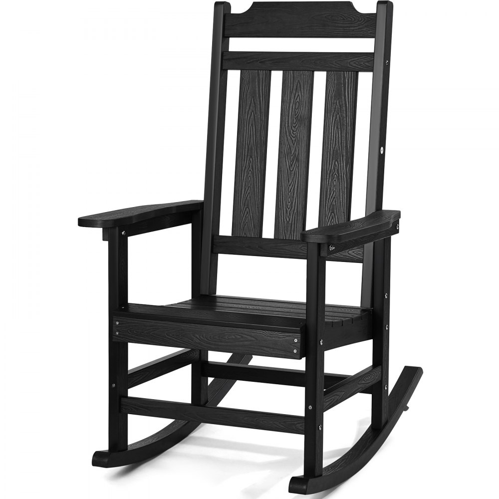 VEVOR Porch Rocker HIPS Outdoor Rocking Chair High Back 1 pcs 400 lbs Weight - HWYYSLKSL1JZBNZTTV0