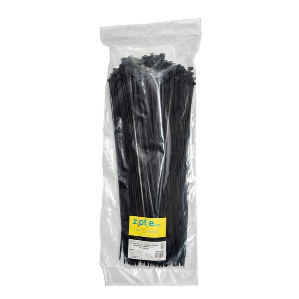 South Main Hardware 14-in 40-lb. Black UV Resistant (500PK) Standard Nylon Ties - 220158