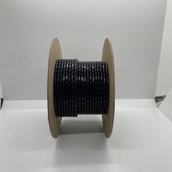 Heli-Tube 1/8 In. OD X 100FT Black Nylon Spiral Wrap - HT 1/8 N-B-100
