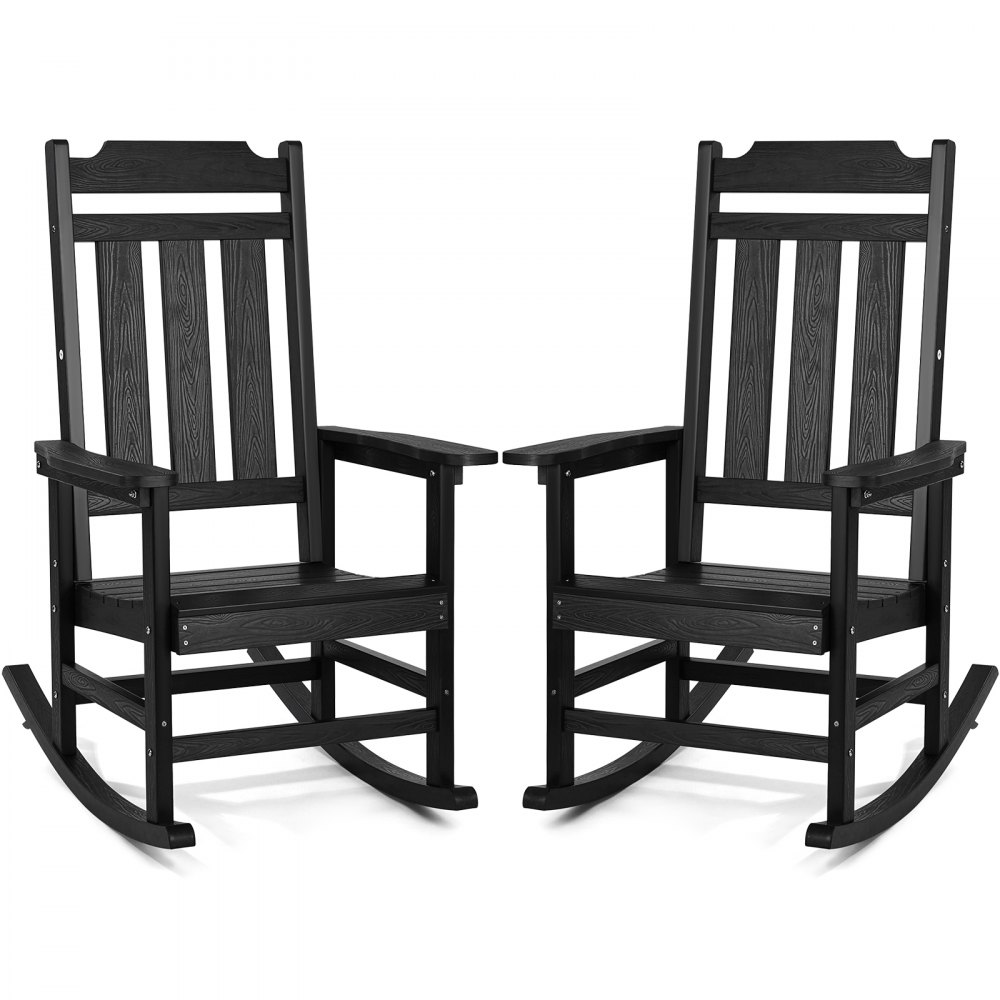 VEVOR Porch Rocker HIPS Outdoor Rocking Chair High Back 2 pcs 400 lbs Weight - HWYYSLKSL2JZ9SR3QV0