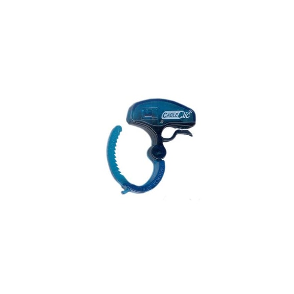 Swe-Tech 3C Micro Cable Clic, Reusable Ratcheting Adjustable Cable Management, 13/32 - 5/8 inches, Blue, 20PK - FWT30CA-06120