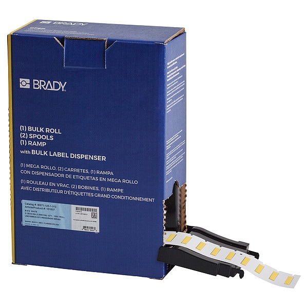 Brady Sleeve, Polyolefin, Yellow, 1" W - BM-125-1-312-YL