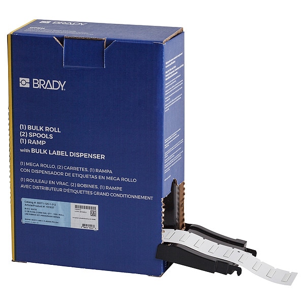 Brady Sleeve, Polyolefin, White, 1" W - BM-125-1-312
