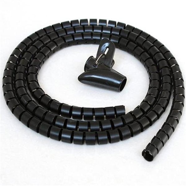 Cable Wholesale Cable Wholesale 30SL-02115 5ft Split Loom Cable Wrap with Cable Management Wraps; Black - 15 mm Dia. - 30SL-02115