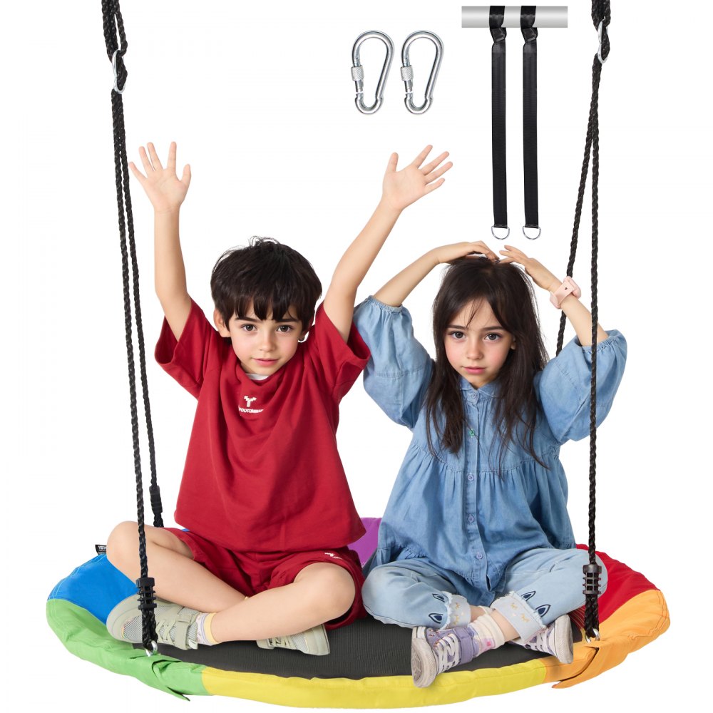 VEVOR Tree Swing 40In Saucer Swing 750lbs Weight Capacity 900D Oxford Multicolor - CSFDQQCSFD407SNPQV0