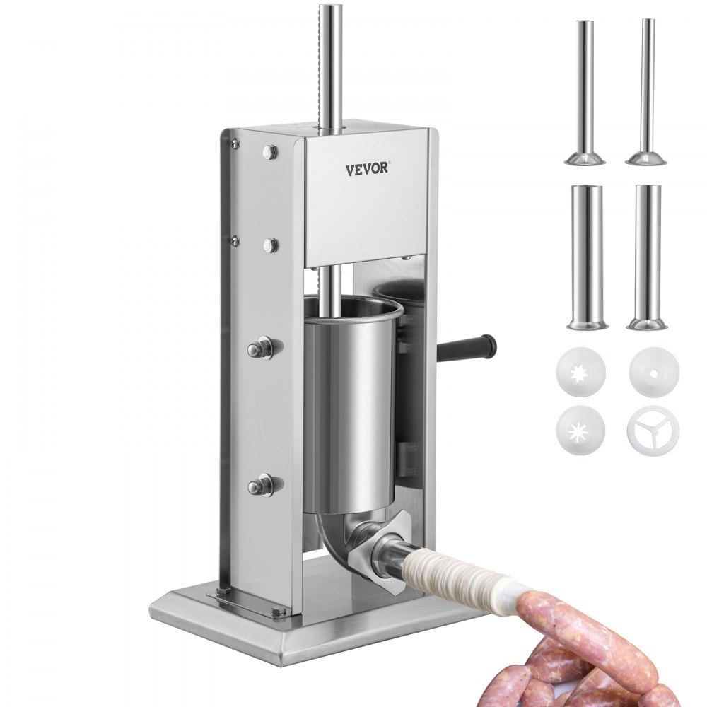VEVOR Sausage Stuffer 7LBS/3L Capacity Homemade Sausage Maker Stainless Steel - SDLSBXGGCJ3L2X1I2V0