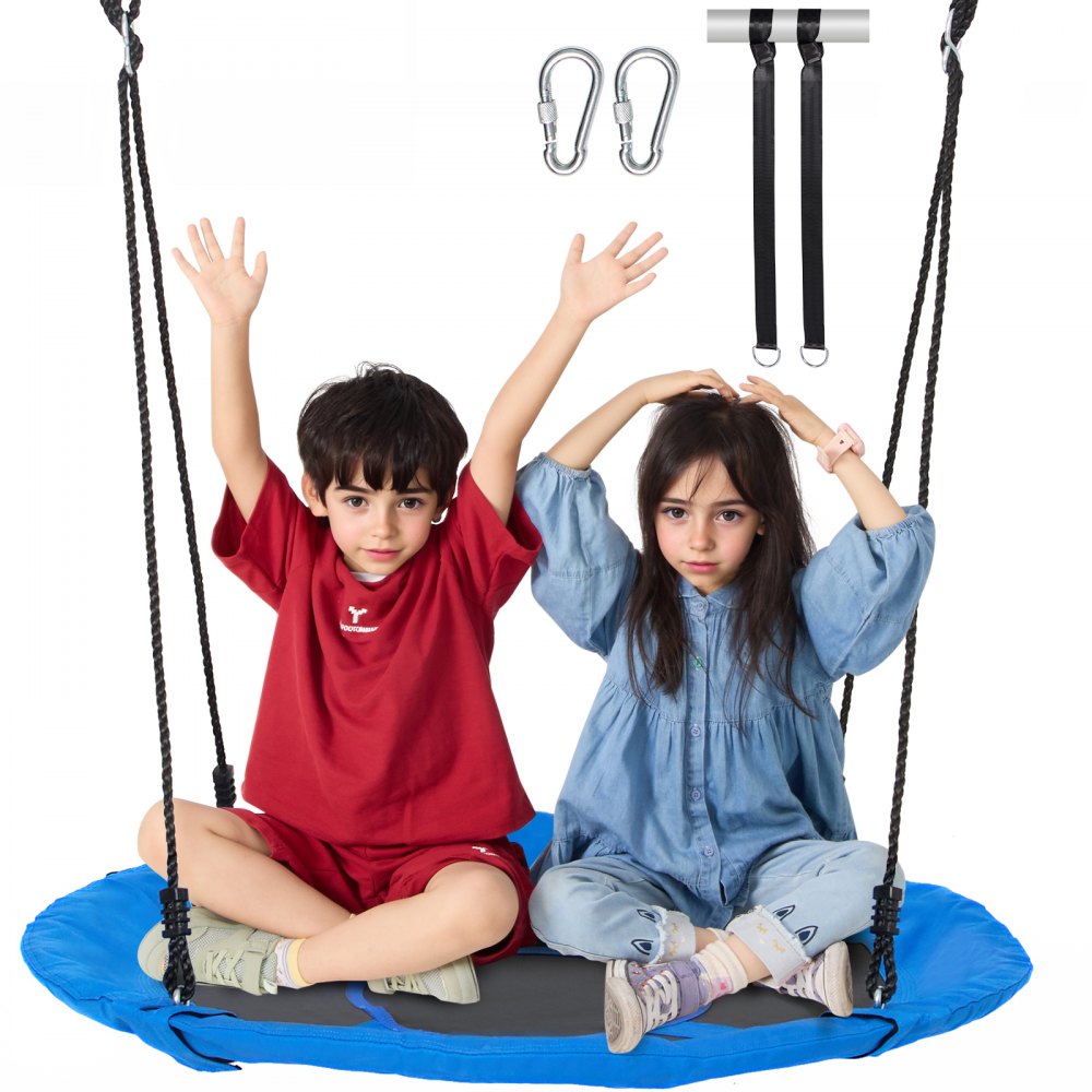 VEVOR Tree Swing 40 In Saucer Swing 750lbs Weight Capacity 900D Oxford Blue - LSFDQQLSFD409Q7D1V0