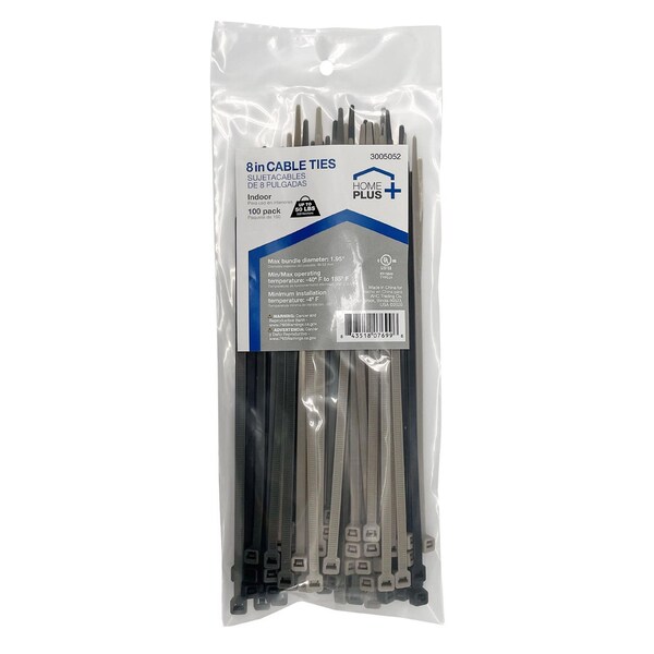 Home Plus CABLE TIES 8"" 50# ASST - LH-S-200-8-CO