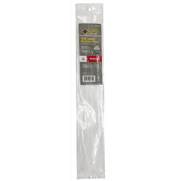 Steel Grip CABLE TIES 14"" 75# WHT - 75S-360-14-N8