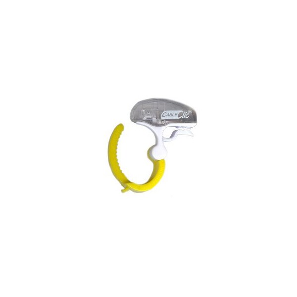 Swe-Tech 3C Micro Cable Clic, Reusable Ratcheting Adjustable Cable Management, 13/32 - 5/8 inches, Yellow, 20PK - FWT30CA-08120