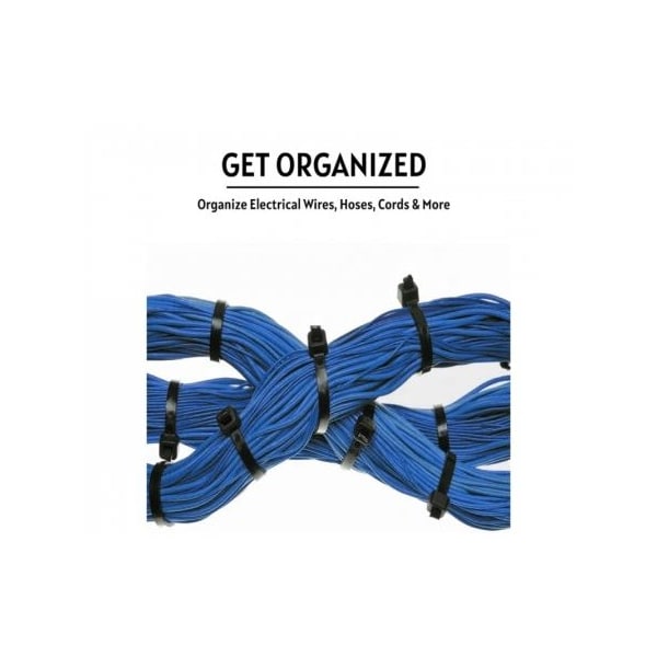 Kable Kontrol Cable Zip Ties, 18'' Long, 120 Lbs Tensile Strength, UV Resistant Black Nylon, 50PK - CTUSA-18-120-50-BK