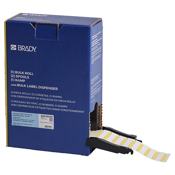 Brady Sleeve, Polyolefin, Yellow, 1 3/4" W - BM-125-175-312-YL