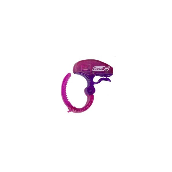 Swe-Tech 3C Micro Cable Clic, Reusable Ratcheting Adjustable Cable Management, 13/32 - 5/8 inches, Pink, 20PK - FWT30CA-07220