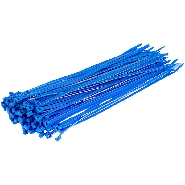 Act AL-11-50-6-C Standard Cable Tie, Length: 11 in., Tensile Strength: 50 lbs, Blue, 100/pack - 11-50-BLUE-100