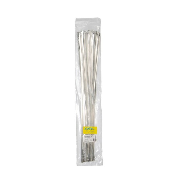 South Main Hardware 26.7-in  304 Stainless Steel 200-lb, Silver, 100 Metal Cable Ties - 222114