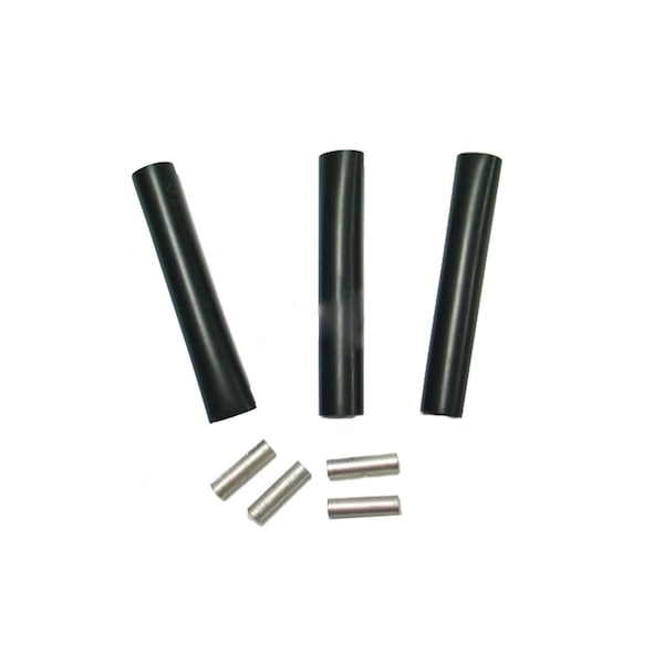 American Imaginations Cylindrical Black-Chrome Heat Shrink Kit in Plastic-Stainless Steel - AI-38604