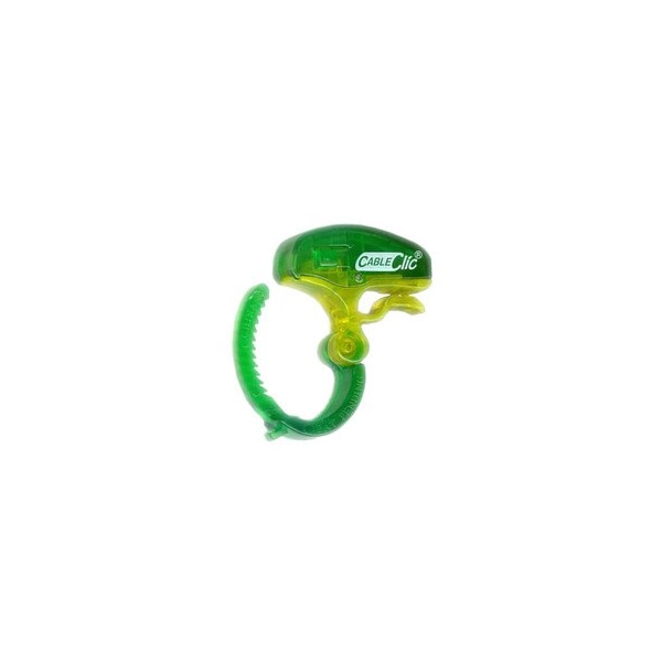 Swe-Tech 3C Mini Cable Clic, Reusable Ratcheting Adjustable Cable Management, 5/8 - 1 inch, Green, 15PK - FWT30CA-15115
