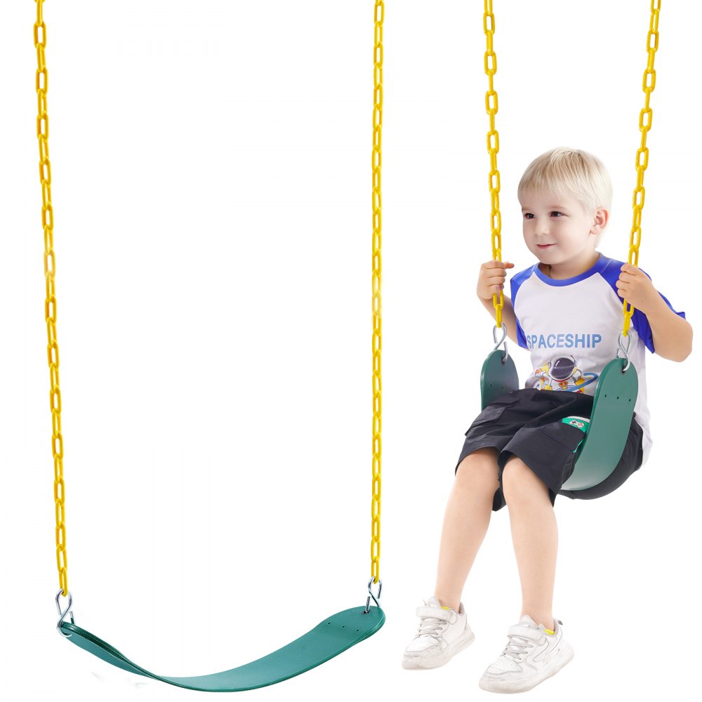 VEVOR 2-Pack Swing Seats Swings Replacement for Outdoor Swing Set 66 Inch Chain - SRBLSQQZY2JSR5F5NV0