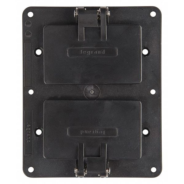 Legrand 2 -Gang Horizontal or Vertical Weatherproof Cover, 4-17/64" W - 3251WBK