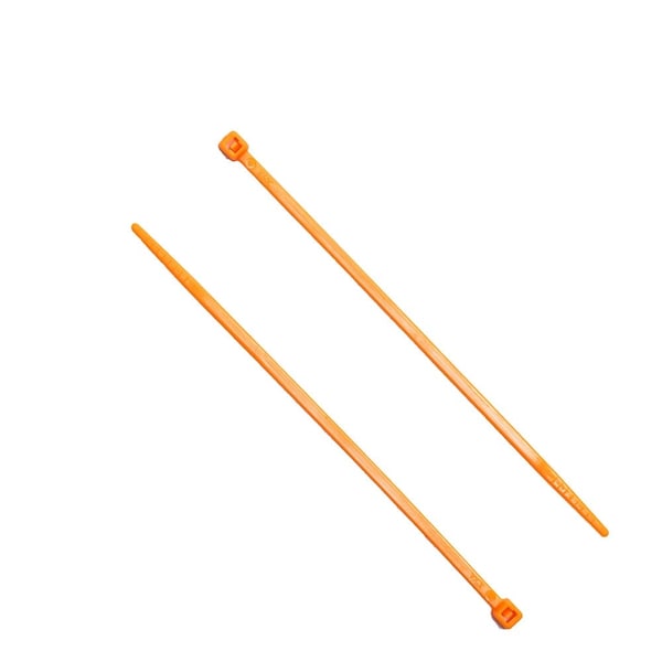 South Main Hardware 4-in   18-lb, Hi-Vis Orange, 100 Standard Nylon Tie - 220107