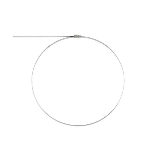 South Main Hardware 20.5-in 304 Stainless Steel 200-lb. Silver, 100 Metal Cable Ties - 222112