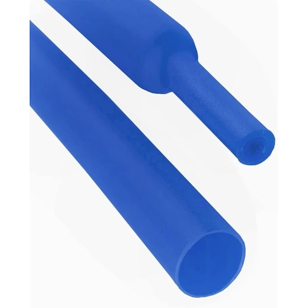 Kable Kontrol 3:1 Heat Shrink Tubing, Dual Wall Adhesive Lined Polyolefin, 1'' Inside Dia, 4' Long Stick, BLUE - HS382-BL
