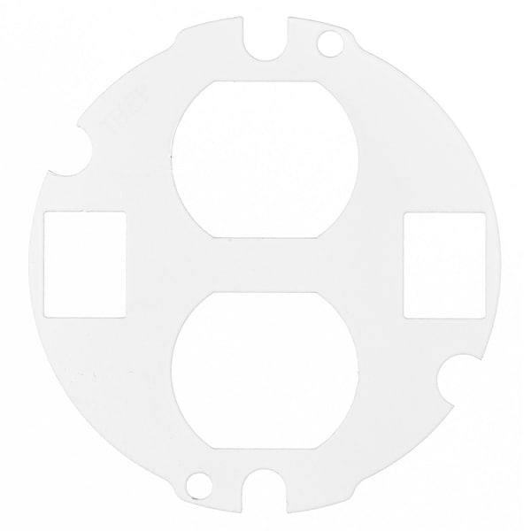 Hubbell Wiring Device-Kellems Sub-Plate, Round, Galvanized Steel - S1R4SP2X2DUPLEX