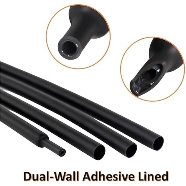 Kable Kontrol 3:1 Heat Shrink Tubing, Dual Wall Adhesive Lined Polyolefin, 1'' Inside Dia, 4' Long Stick, YELLOW - HS382-YW