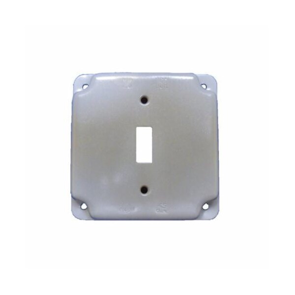 Mulberry Electrical Box Cover, 1 Gang, Square, Steel, Toggle Switch Cover - 11401