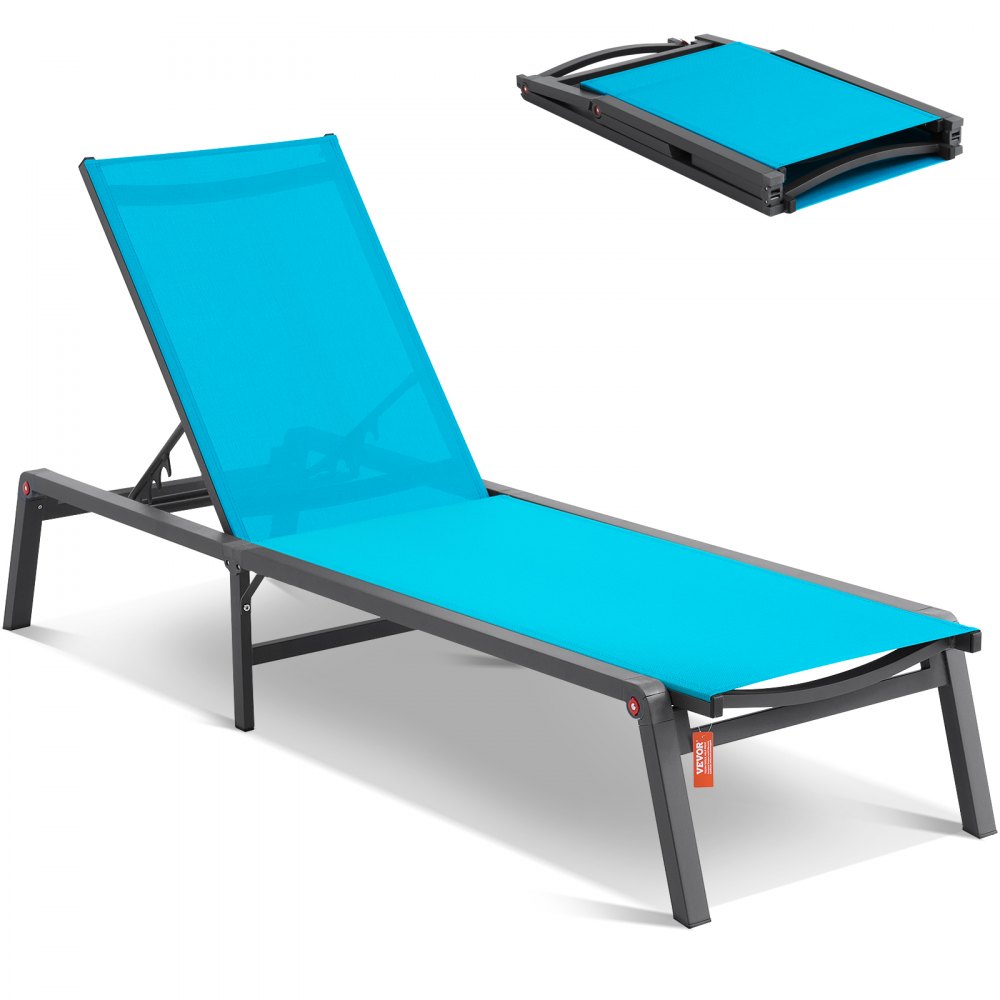 VEVOR Chaise Lounge Chair Outdoor Patio Lounge Chair with Adjustable 5-Position - JSTYGDTYLSKZK6ALLV0
