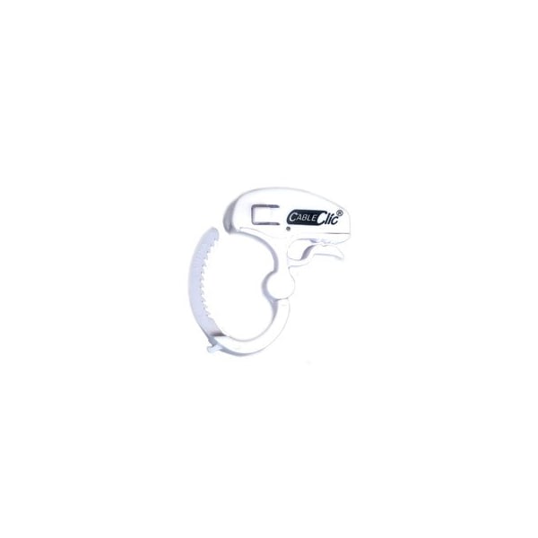 Swe-Tech 3C Mini Cable Clic, Reusable Ratcheting Adjustable Cable Management, 5/8 - 1 inch, White, 15PK - FWT30CA-19115