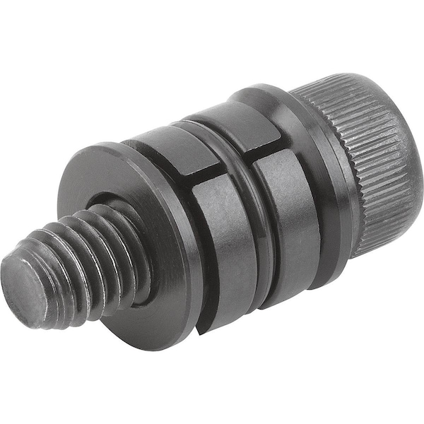 Kipp Centring Clamp Round, Form:B, M04X12, H=5, 5, Steel, Comp:Steel - K1166.20804