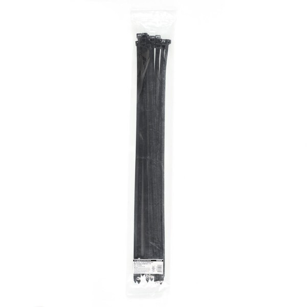 South Main Hardware 24-in   175-lb, Black, 25 Standard Nylon Tie - 220229