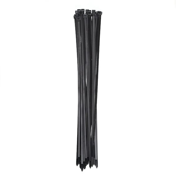 South Main Hardware 24-in   175-lb, Black, 25 Standard Nylon Tie - 220229