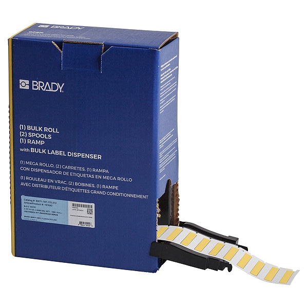 Brady Sleeve, Polyolefin, Yellow, 1 3/4" W - BM-187-175-312-YL