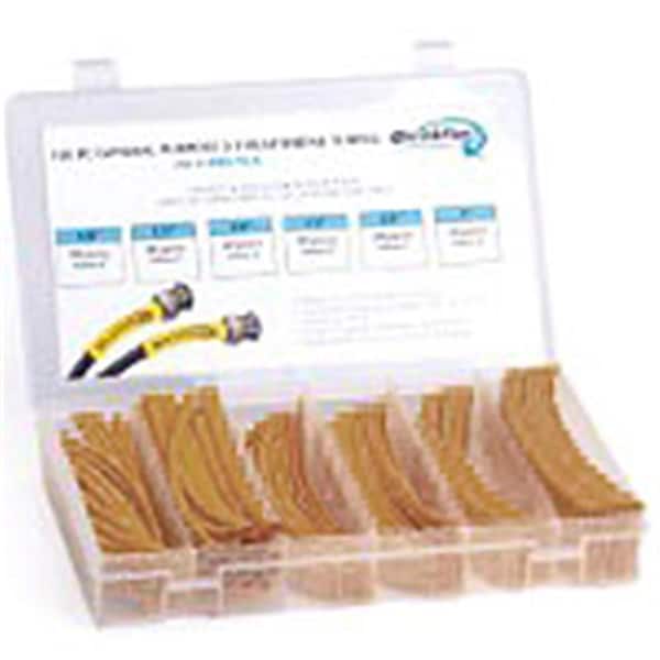 Techflex 6 in. Shrinkflex Heat Shrink Tubing Kit, 2 - 1 Shrink, Brown, 110PK - HSK2-BR-K