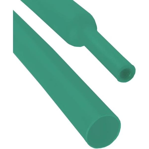 Kable Kontrol 3:1 Heat Shrink Tubing, Dual Wall Adhesive Lined Polyolefin, 1'' Inside Dia, 4' Long Stick, GREEN - HS382-GN