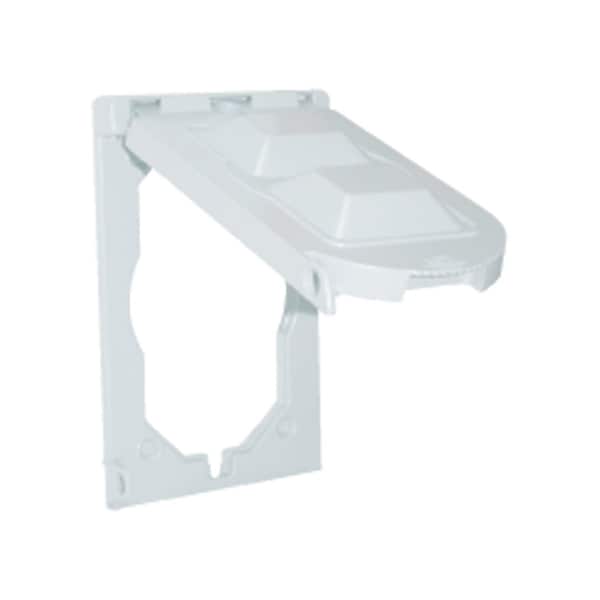 Sigma Electric Receptacle Cover, 1 Gang, Die-Cast Metal - 14146WH