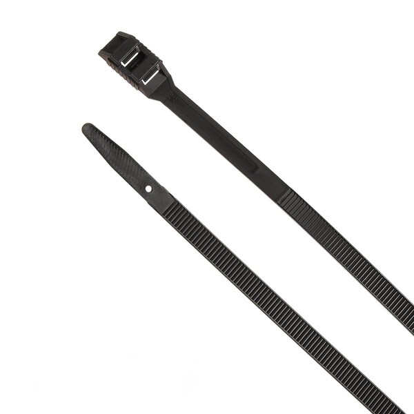 South Main Hardware 14-in 120-lb, Black UV Resistant Extern Nylon Ties 100PK - 229360