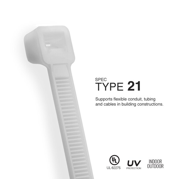 Tr Industrial MultiPurpose UV Cable Ties, 48, Natural, 50PK - TR88308N
