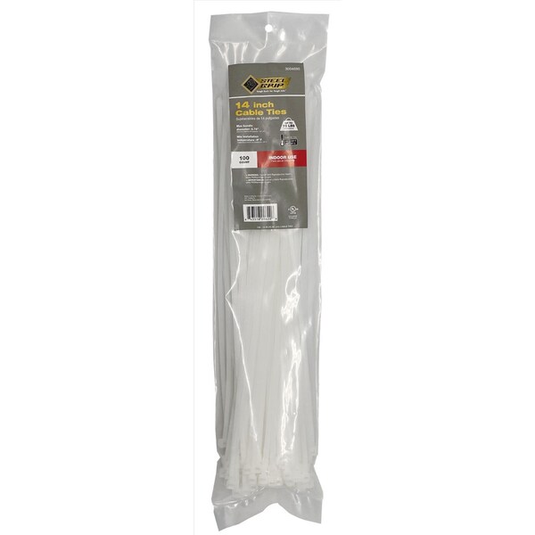 Steel Grip CABLETIE 14""75#WHT 100PK - 75S-360-14-NC