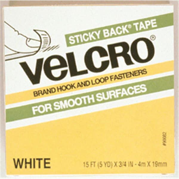 Velcro Brand Cloth Tie USA  Cloth Tie TAPE 3/4 X 18 STRIPS WHI-TE - VE98392
