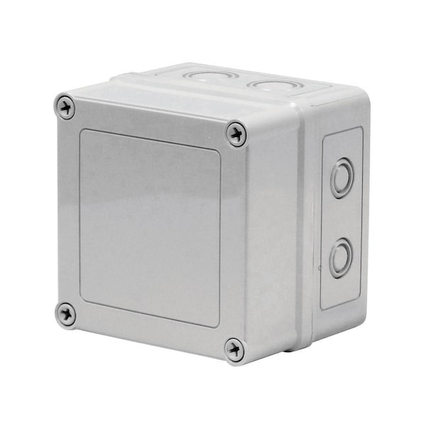 Vynckier Polyester Electrical Enclosures, 7 in H, 6.02 in D, 7 in W, NEMA 4X, Screw On - VM776K