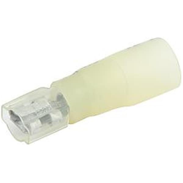 Allstar 12-10 Gauge Heat Shrink Female Blade Terminal; Yellow, 10PK - ALL76088