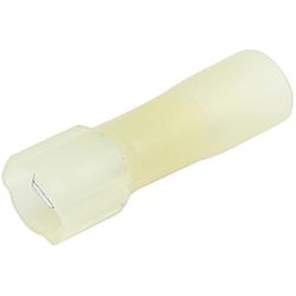 Allstar 12-10 Gauge Heat Shrink Male Blade Terminal; Yellow, 10PK - ALL76087
