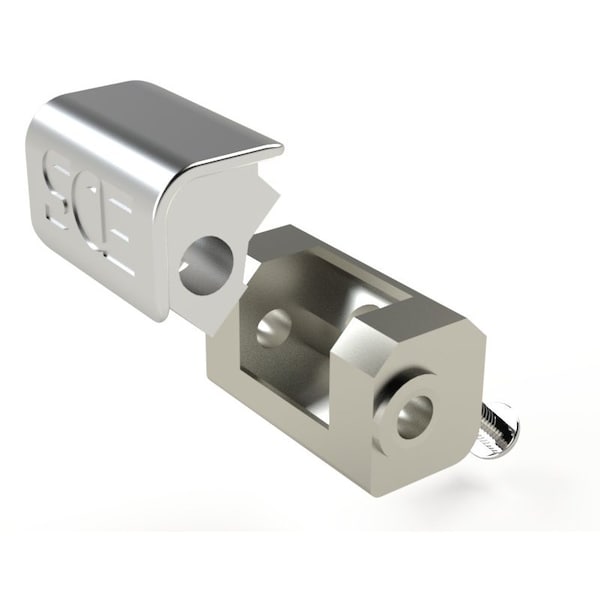 Saginaw Control & Engineering Door Hinge Assembly, 6 in. H x 6 in. W x 1 in. L, 2 PK - SCE-DHA14SS