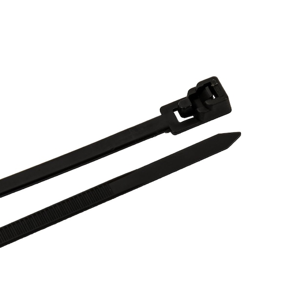 Forney Cable Ties, 11 in Black Releasable Standard Duty - 62061